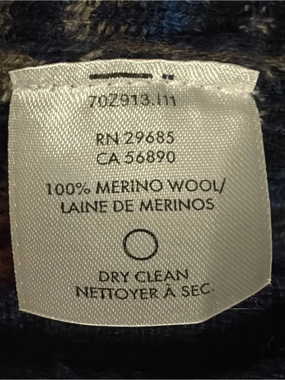Pendleton Blue Patterned Women's Wool Cardigan